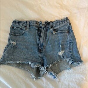 Abercrombie & Fitch Blue Distressed Jean Shorts